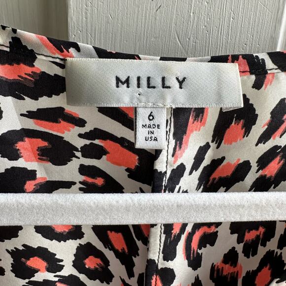 Milly Animal Print Silk Top - Picture 6 of 8